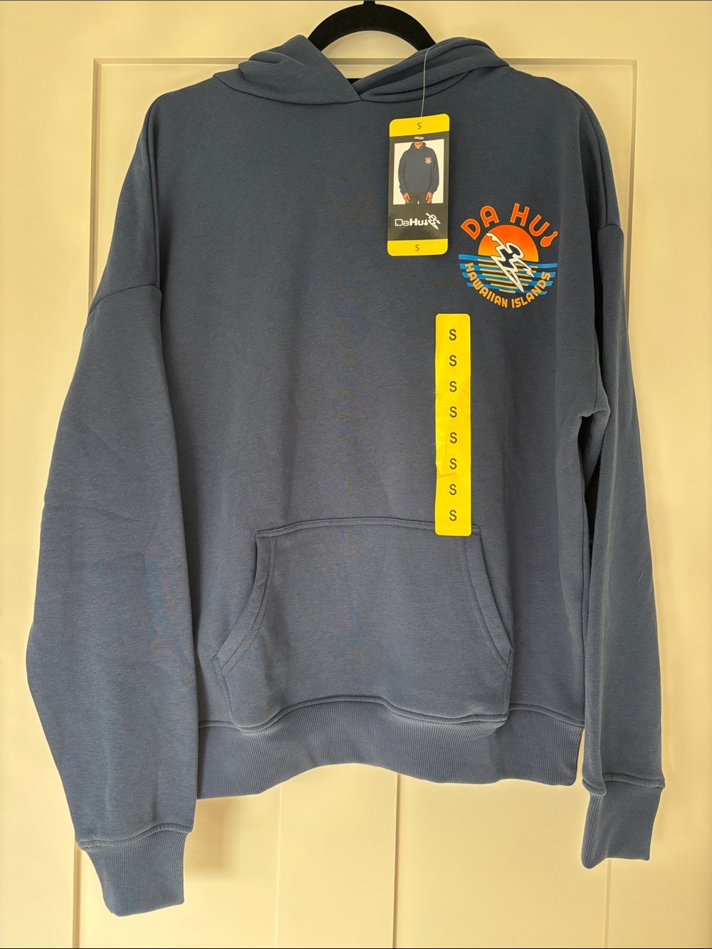 NWT NEW Da Hui Hawaii Men's Hoodie sweatshirt Navy Blue Surf sweater Size Small